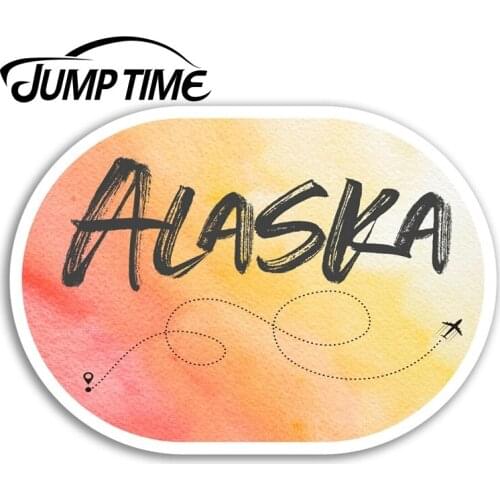 Jump Time for Alaska Vinyl Stickers America Travel Sticker Laptop Luggage Waterproof Accessories Bumper Car Decal