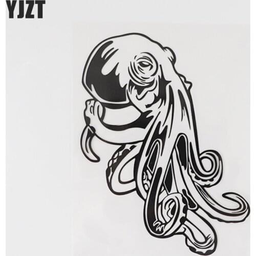 YJZT 12.8CM×16.8CM Personality Marine Animal Octopus Decal Car Stickers Vinyl 13D-1220