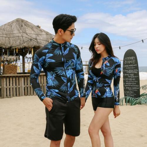2019 Korean Rashgardy Plavky Guard Clothing For Women Surf Wear Split Couple Tight Long Sleeve Surfing Swimsuit