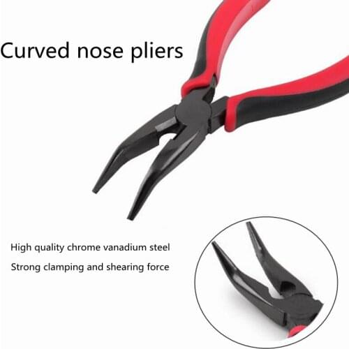 1 Pcs 5, 6-Inch Curved Nose Pliers 6 Inch Needle Nose Pliers Hardware Plier Pliers Stripping Hand Tools Hardware Accessories