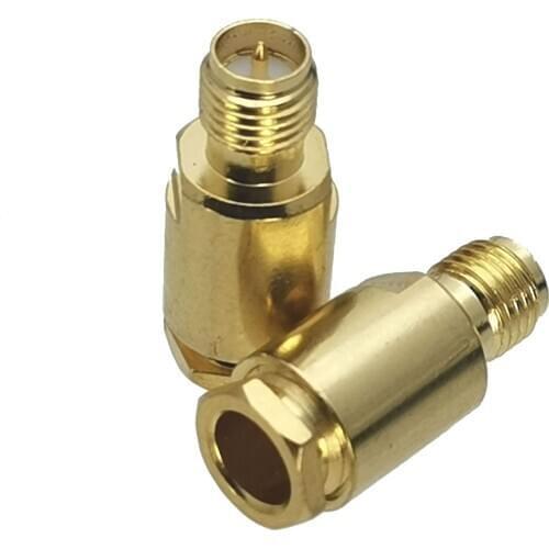 10Pcs Connector RP-SMA RPSMA Female PLUG clamp RG58 RG142 LMR195 RG400 Cable RF Adapter Coaxial High Quanlity