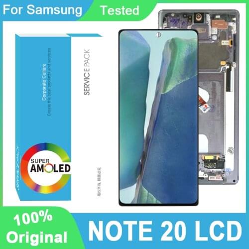 100% Original 6.7'' Display Note 20 For Samsung Galaxy Note20 N980 N980F SN980F/DS LCD Touch Screen Digitizer Repair Parts
