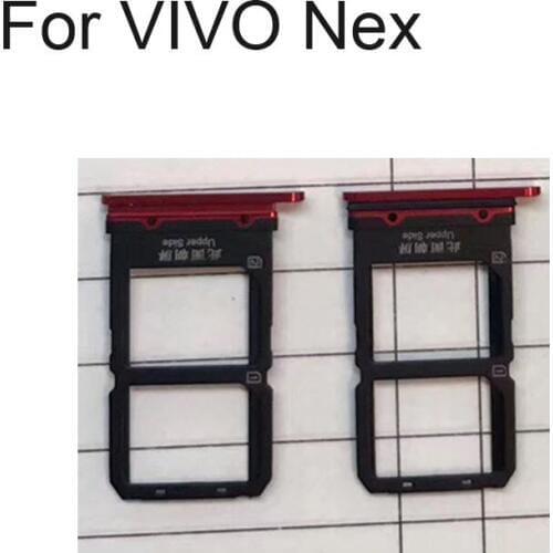 100% Original Silver SIM Card Tray For VIVO Nex SD Card Tray SIM Card Holder SIM Card Drawer For VIVO Nex Parts vivonex
