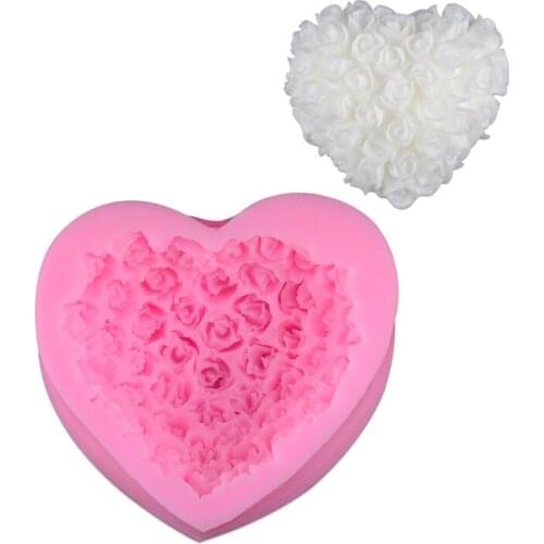 3D Rose Shaped Silicone Cake Mold Bakeware Decorating Gum Paste Fondant Clay Soap Mold JH001