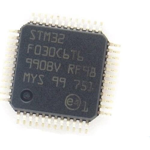 5pcs STM32F030C6T6 MCU 32-bit ARM Cortex M0 RISC 32KB Flash LQFP-48