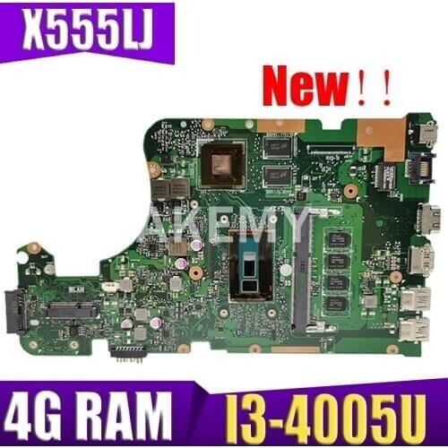 Akmey X555LJ Mainboard for ASUS X555LNB X555LN X555LD X555LB X555LJ X555LF laptop motherboard W/ 4GB RAM I3-4005U GT920M/2GB