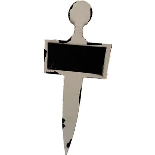 Retro Metal Plant Chalkboard Decorative Stake