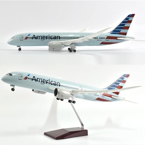 JASON TUTU 43cm American Boeing 787 Plane Model Airplane Model Aircraft Model 1/144 Scale Diecast Resin Airplanes Planes