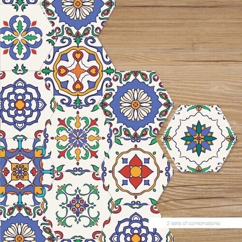 Funlife DIY Morocco Decor Floor Stickers Wall Sticker Self-Adhsive Removable Waterproof Floor Sticker Wall Art Livingroom DB048