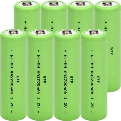 Gtf1.2 v a rechargeable battery 2700mah new alkaline rechargeable battery led light toy mp3 droplet delivery