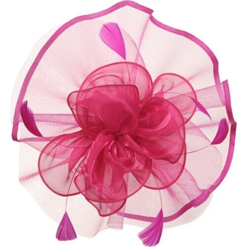 Kili Fascinator Womens Organza Church Kentucky Derby British Bridal Tea Party Wedding Hat Summer Ruffles Cap
