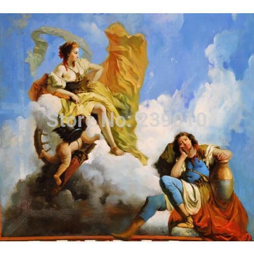 Classical Christianity angels oil painting on Canvas free shipping Religion Oil Painting canvas prints hotel decoration picture