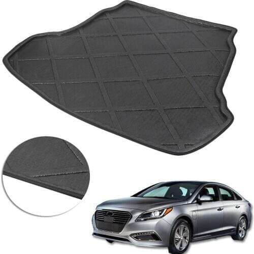 For Hyundai Sonata 2015 2016 2017 Rear Boot Mat Trunk Cargo Liner Floor Tray Carpet Mud Protector Cover Car Accessories