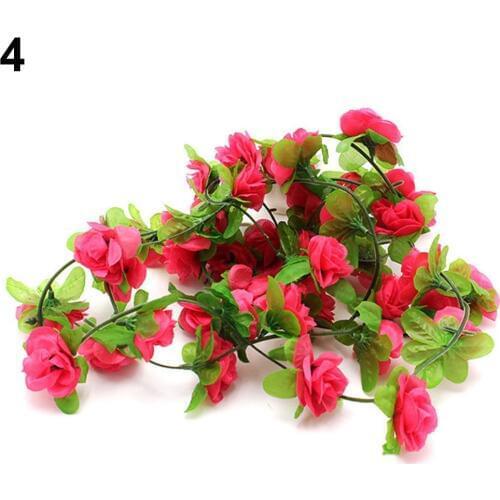 Hot Garden Home Wedding Party Decor Fake Flower Garland Artificial Rose Blossom Vine