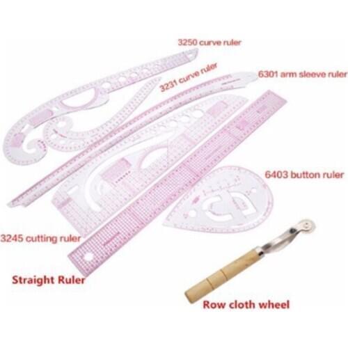 Ruler Tailor Measuring Kit Clear Sewing Drawing Ruler Yardstick Sleeve Arm French Curve Set JR Deals