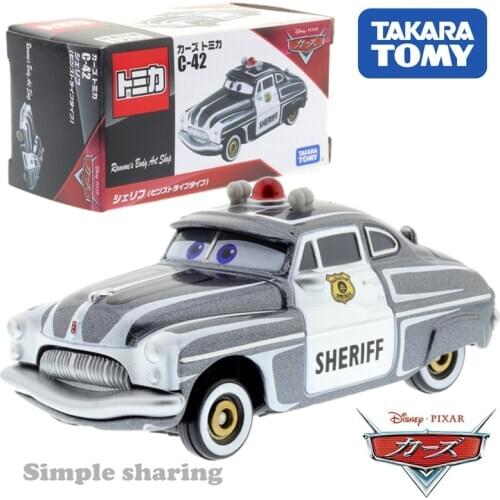 Takara Tomy Tomica Disney Pixar Cars C-42 Sheriff (Pin Stripe Type) Kids Toys Motor Vehicle Diecast Metal Model