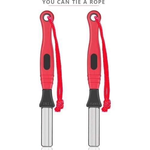 DMD New multifunctional outdoor double-sided diamond sharpener with V-slot whetstone fish hook file