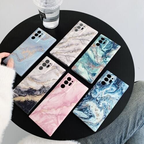 Fashion Marble Phone Case for Samsung A20 A31 A41 A51 A71 S9 Plus S10 Plus S20 Plus S20 FE Note 20 Ultra Phone Cases Coque Shell