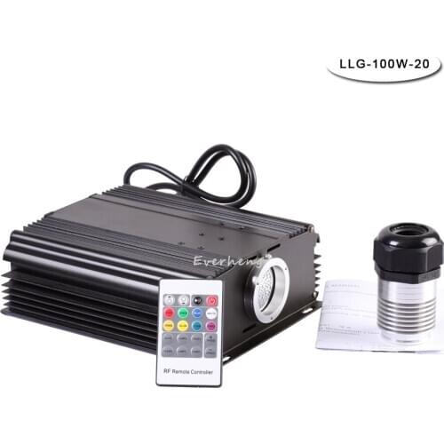 High power 100W LED light Fiber Optic power supply light engine with RGB 20key remote control