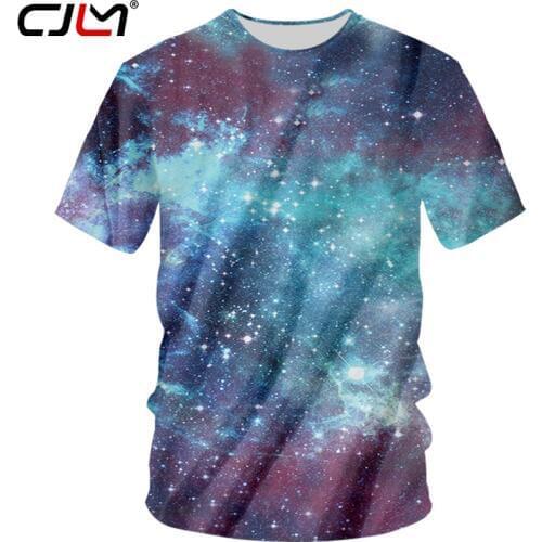 CJLM 2018 Harajuku Men 3d Full Print Galaxy Space T-shirt Casual Crewneck Hip Hop Streetwear Outfits Short Sleeve Tshirts Summer