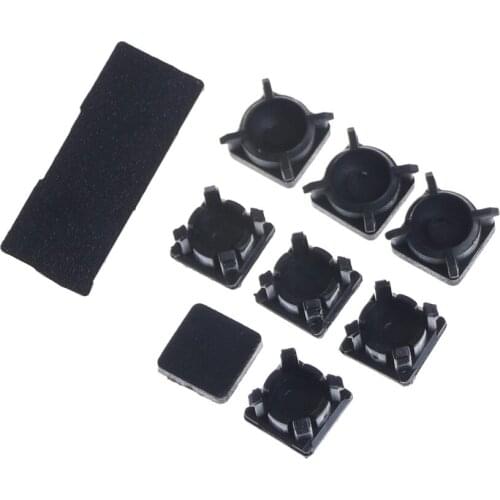 9pcs Rubber Feet & Plastic Button Screw Cap Cover Set For PS3 Slim 2000 3000 Replacement For Sony Playstation 3 Controller