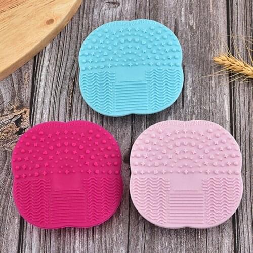 Makeup Brush Cleaner Pads Magic Silicone Brush Cleaner Cosmetic Makeup Washing Brush Shower Massage Wash Pad Makeup Clean Tool