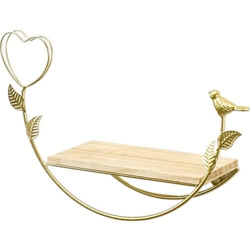 Wall Shelf Bird Decorative Floating Wall Shelf Storage Shelf Rack for Kitchen Bathroom Living Room(Without Glass Bottle)