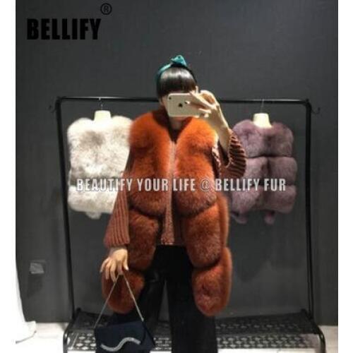 New Elegant Ladies Natural fox fur vest waistcoats alluring women genuine fur gilets wholesale customized dropshipping