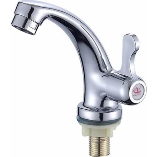 Single Basin Faucet Sink Water Crane Bathroom Faucet Cold Torneira Monocomando Para Banheiro Electroplated Piabasin