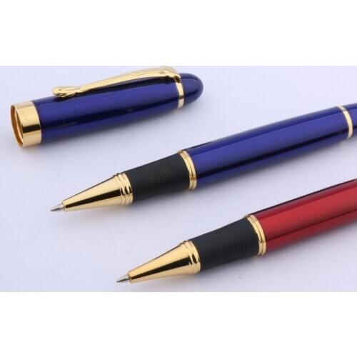 Office metal Writing tools blue new red golden school gift Roller ball Pen