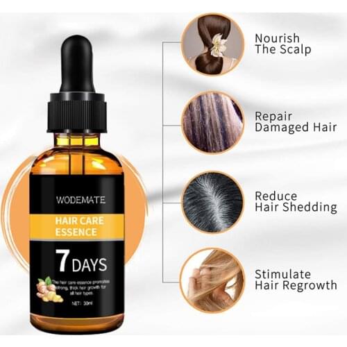 Wholesale Ginger Hair Growth Essence 7 Days Germinal Hair Growth Serum Essence Oil Hair Loss Treatment Growth Hair for Men Women