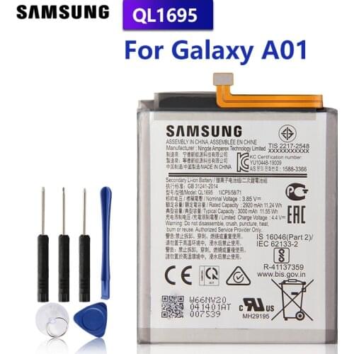 Original Replacement Battery QL1695 For Samsung Galaxy A01 Authentic Phone Battery 3000mAh