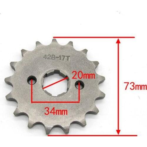 Front Sprocket Cog 17T 428 Chain Pro/Trail/Dirt Bike ATV Quad 20mm