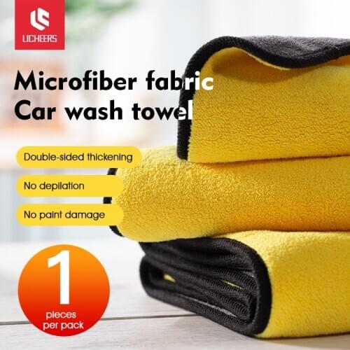 Licheers Car Wash Towel Microfiber Car Cleaning Drying Cloth Car Care Cloth Detailing 30x20/30/40/60CM Car Wash Towel ForToyota