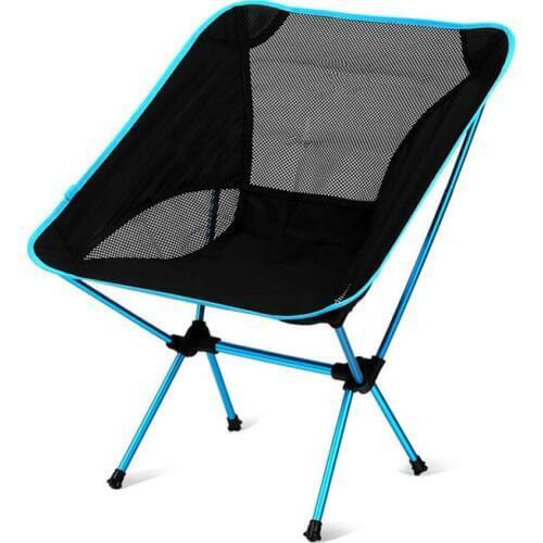 Portable Collapsible Moon Chair Fishing Camping BBQ Stool Folding Extended Hiking Seat Garden Ultralight Office Home Furniture