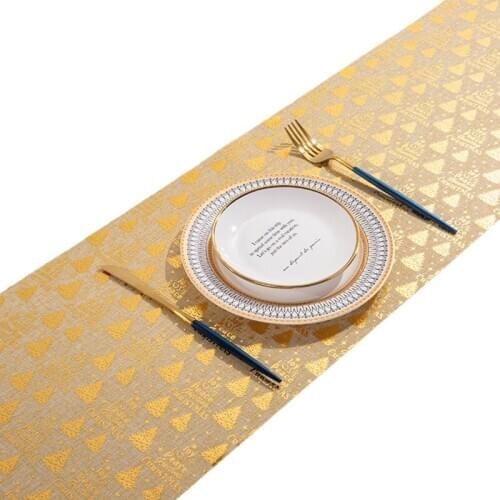 Christmas Rectangle Table Runner Shiny Metallic Snowflake Tablecloth Party Decor QX2E