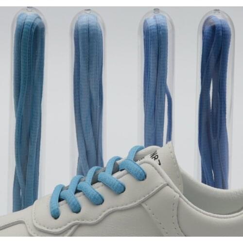 Coolstring Pure Cotton Laces 6MM Oval Blue Purple Shoelaces Premium Cords Authentic Polyester Rope For Drop-Shipping In Bulk