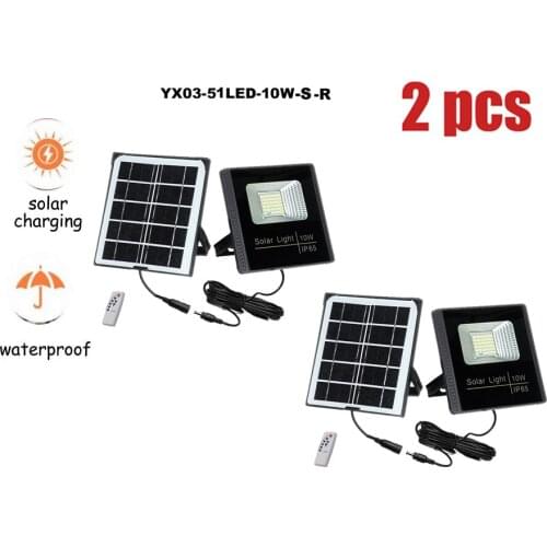2pcs 51leds Newest Solar Power Street Light 120/100smart on at night Lamps Outdoor Street Waterproof Wall Lights Garden Security
