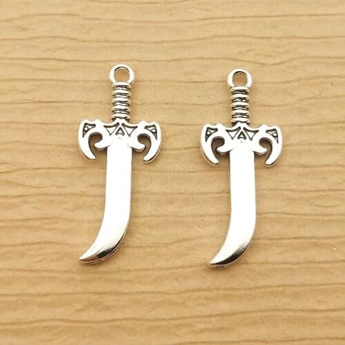 10pcs 12x31mm knife charms charm for jewelry making and crafting charm fashion pendant