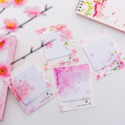 20Pcs Memo Pads Cherry Convenient Note Student Cute Planner Stickers Torn Note Pad Wholesale Office School Supply Stationery