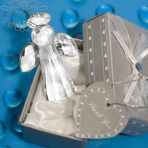 24PCS Baby Shower Crystal Angel Favors Wedding Favors Bridal Shower Baby Birthday Gifts Event Keepsake Anniversary Supplies