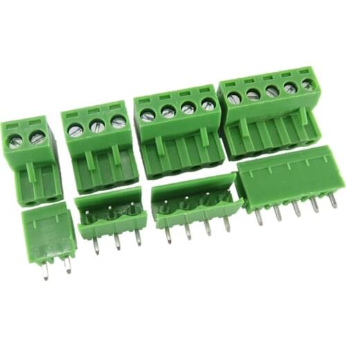 5SET KF2EDG 3.81MM Pluggable Pcb Terminal Block Straight Pin + Socket 2/3/4/5/6/7/8/9/16p Male and Female To Plug-In Connector