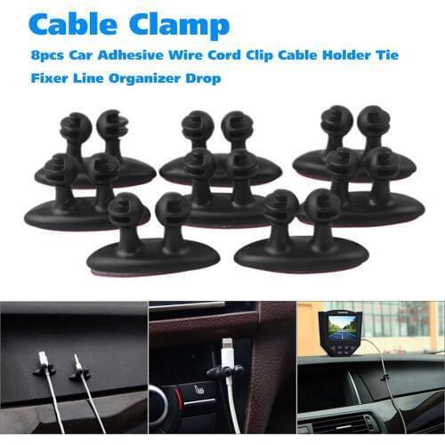 8Pcs/Lot Car Wire Clip USB Fixed Clamp for Nissan versa 350z nv200 rogue s13 300zx Almera X-Trail Terrano Qashqai Sentra Altima
