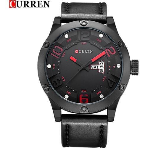 Relogio Masculino CURREN Date Day Men Quartz Watch Brand Fashion Leather Sports Watches Military Casual Wrist Watch Men Clock