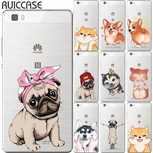 Cool Corgi Pug Dog Case For Coque Huawei P8 P9 P10 P20 P30 Lite Plus Mate 10 Pro Y5 Y6 II Y3 Y7 2017 Honor 9 6X 7X Phone Cover