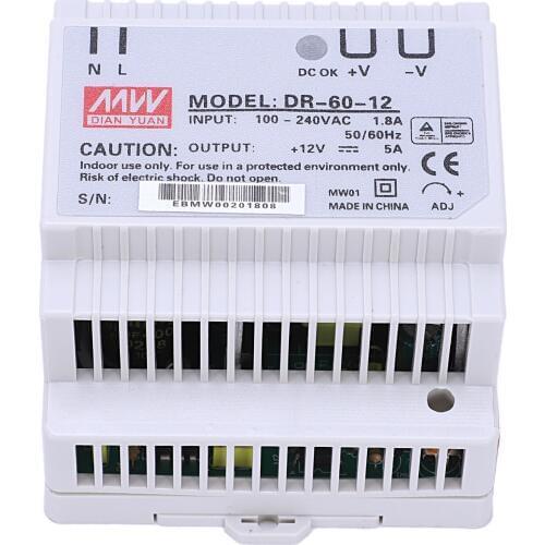 Din rail power supply 60w 12V ac dc converter dr-60-12 power supply 12v 60w good quality