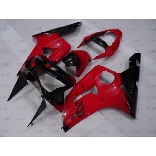 For Kawasaki Zx6r 2003 - 2004 Bodywork Zx6r 2003 Fairings Ninja Zx-6r 03 Red Black Fairing
