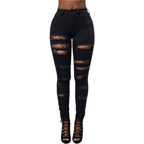 Summer Ripped Jeans For Women Clothes High Waisted Jeans Plus Size Jeans Vintage Distressed Jean Pants Denim Trousers Pants