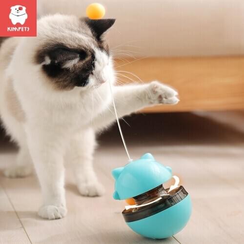 KIMPETS Manufacturer Hot Sell Pet Environmental Protection Abs Toy Tumbler Teasing Cat Leaking Food Ball Fur Ball Puzzle Cat Toy