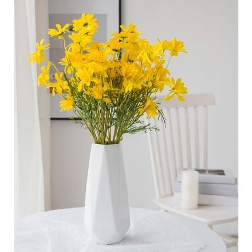 5-head Faux Silk Artificial Marguerite Flower Fake Plant Home Wedding Festival Decorative